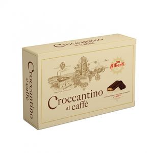 Strega Alberti Coffee Croccantini 300 g – Crunchy Nougat with Hazelnuts and Almonds Coated in Coffee-Flavoured Chocolate