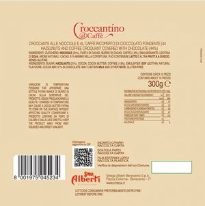Strega Alberti Coffee Croccantini 300 g – Crunchy Nougat with Hazelnuts and Almonds Coated in Coffee-Flavoured Chocolate_1
