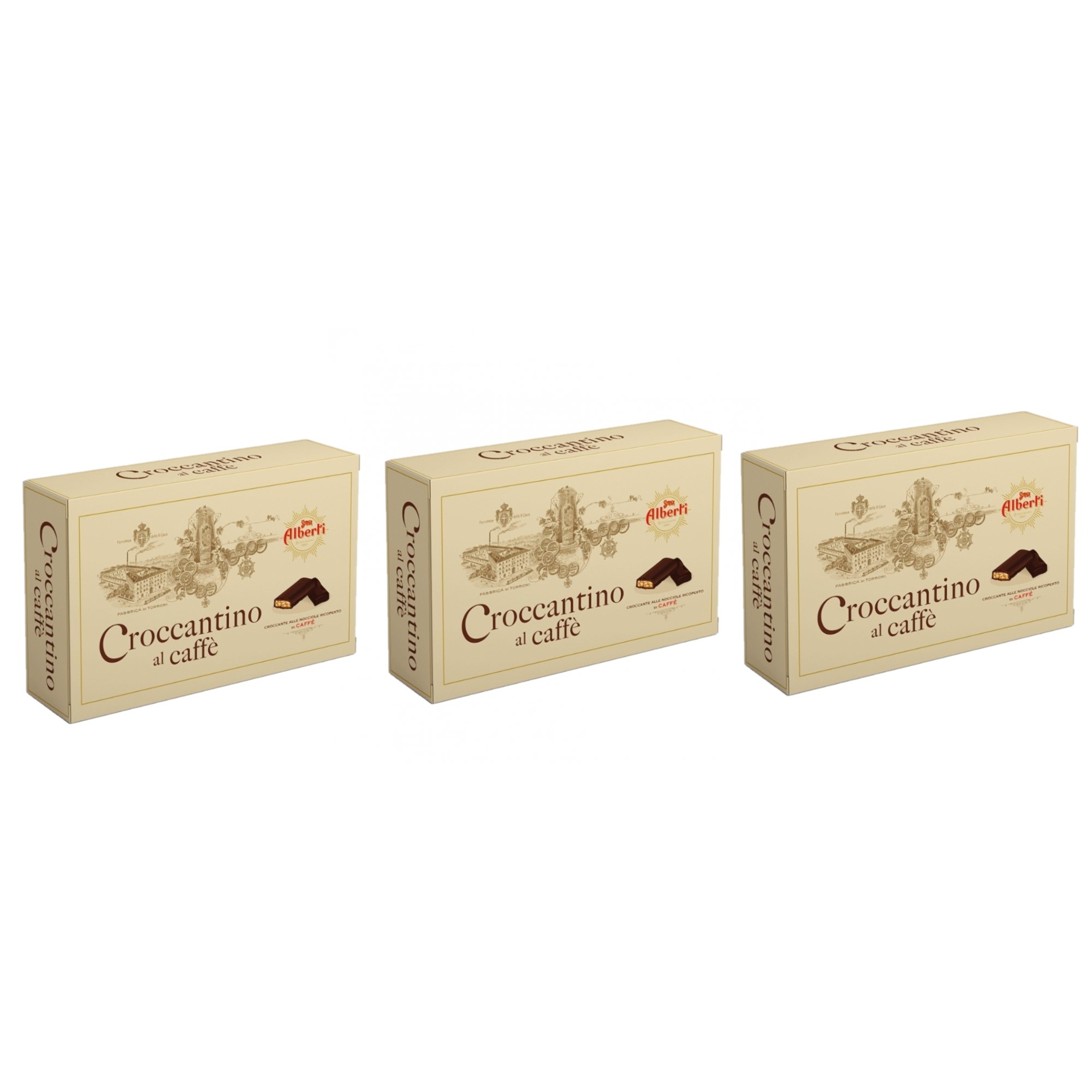Strega Alberti Coffee Croccantini 300 g – Crunchy Nougat with