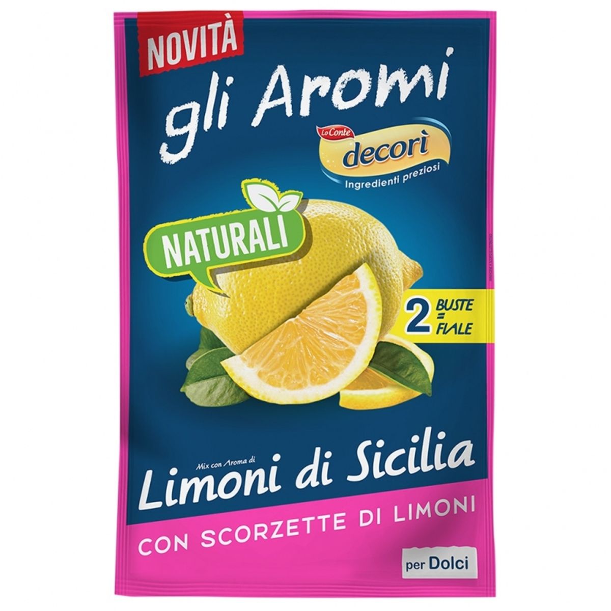 Decorì Aroma Naturale Limone 2 x 8 Gr