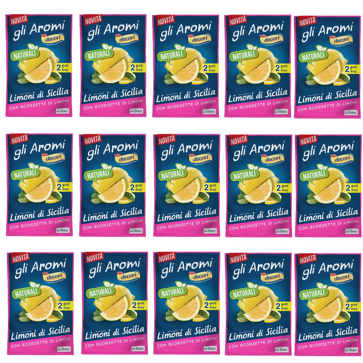 Decorì Aroma Naturale Limone 2 x 8 Gr - Offerta 15 Confezioni
