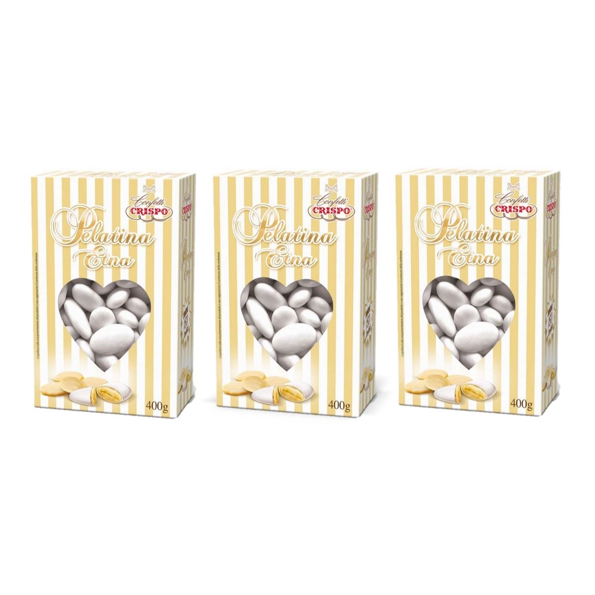 Crispo Confetti Pelatina Etna Bianco 400 Gr. 3 pièces