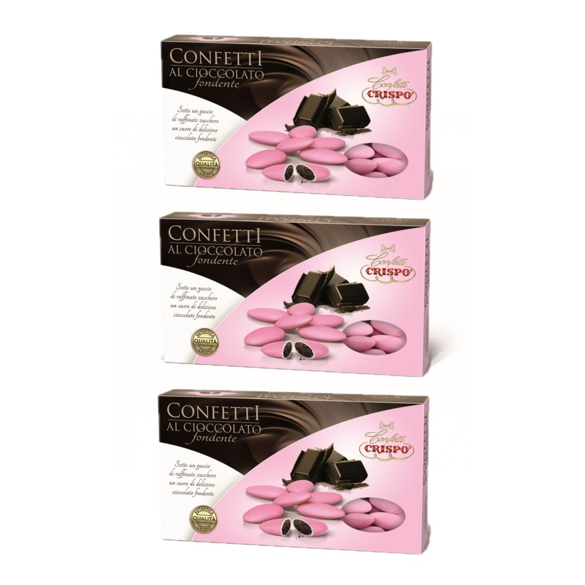 Crispo Confetti al Cioccolato Fondente Rosa 1 Kg.