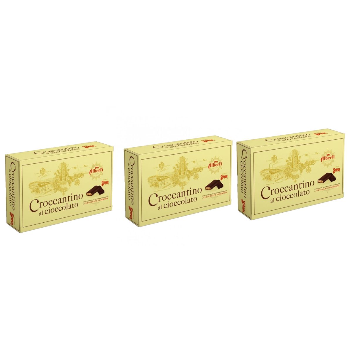 Strega Alberti Croccantino al cioccolato strega 300 gr - 3 Pezzi