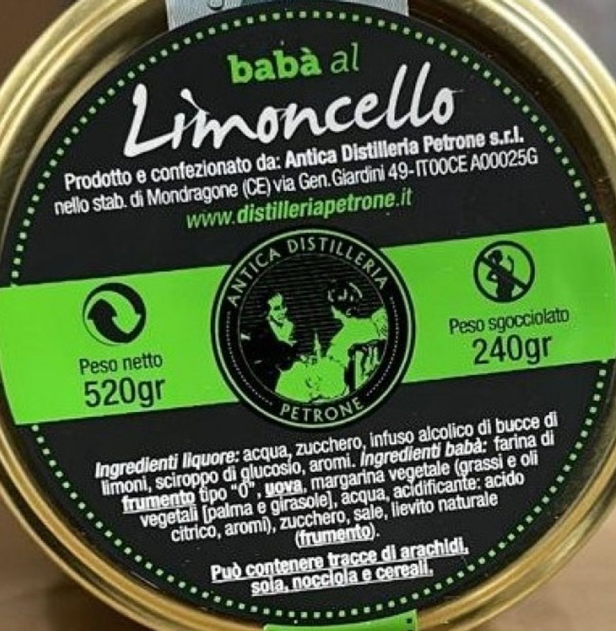 Petrone Babà al liquore al Limoncello 520 Gr.