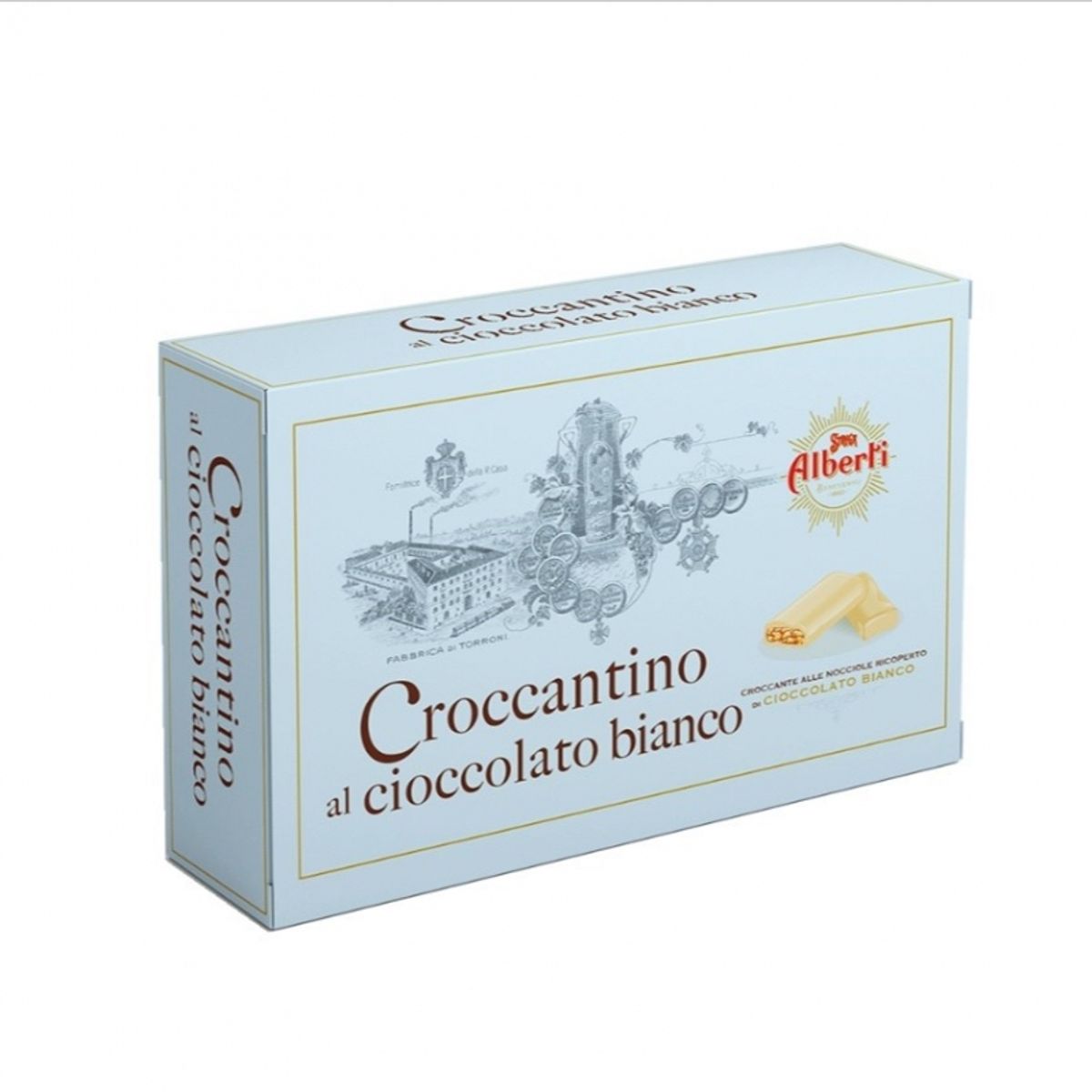 Strega Alberti croccantino al cioccolato bianco 300 Gr.