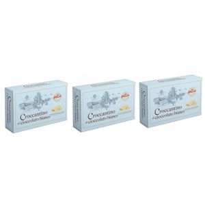 Strega Alberti White Chocolate Croccantino 300 g – Crunchy Nougat with Hazelnuts and Almonds Coated in White Chocolate_0