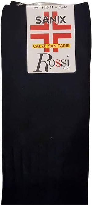 Calza Rossi Lunga Uomo Sanitaria Igienica Filo di scozia con elastico art.200_1