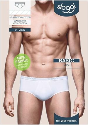 Sloggi 2 slip uomo BASIC Midi 