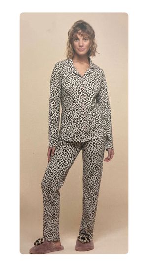 Pigiama Donna Noidinotte manica lunga caldo cotone aperto avanti_0
