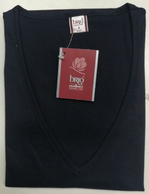 T-Shirt scollo a V Costantino Brio Lingerie  100% cotone mercerizzato _0
