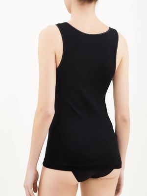 Canottiera Ragno donna spalla larga in lana e seta art.4022_0