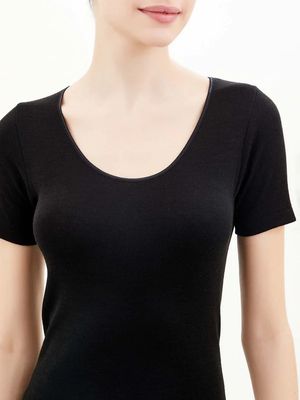 Maglietta Ragno Sintonia donna mezza manica in lana e cotone art.2457_1