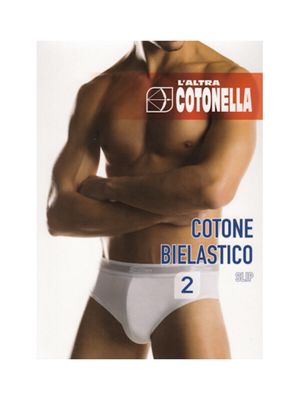 Set di 2 paia di slip cotone elasticizzato da uomo art. 2383 Cotonella. 