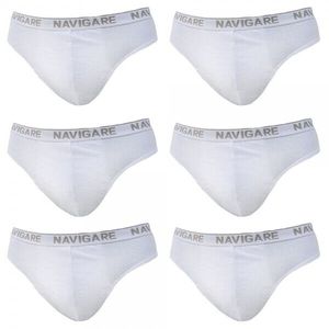 Navigare set 3 slip da uomo bianchi elastico esterno art.574E_0