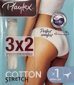 Playtex Confezione da 3 Slip donna alto sgambato in cotone elasticizzato art.P00BM _desktop_2