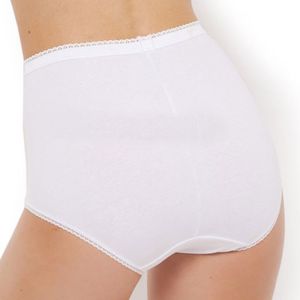 Playtex Confezione da 3 Slip Donna Maxi in cotone elasticizzato con pizzo art. P00BU_0