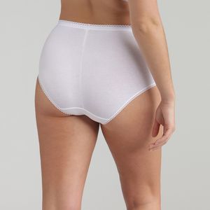 Playtex Confezione da 3 Slip Donna Midi in cotone elasticizzato con pizzo art. P00BT_0
