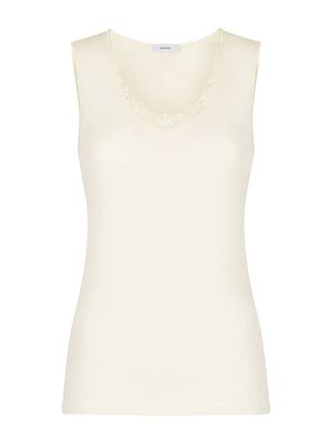 Canottiera Ragno donna a spalla larga di pura lana con pizzo art.3092_0
